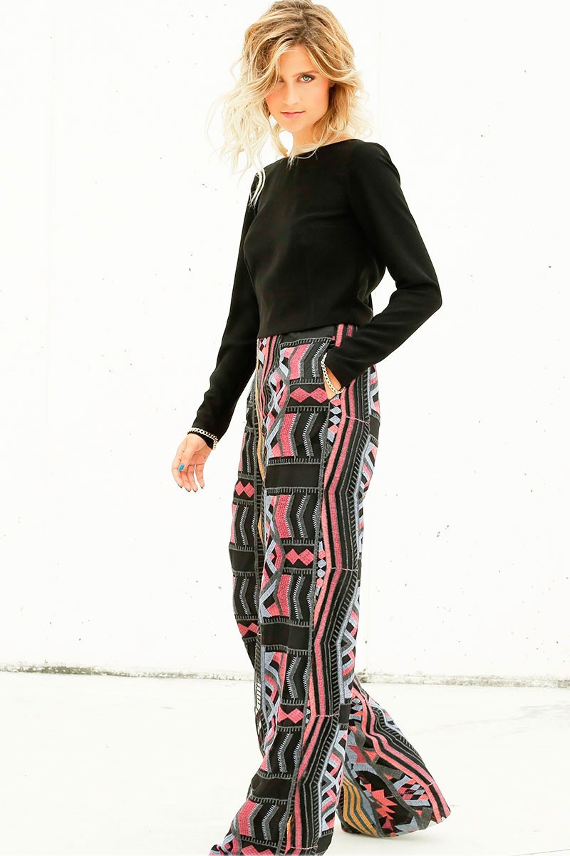comprar online pantalón palazzo estampado etnico invitadas bodas bautizo nochevieja comunion shoponline apparentia collection nueva coleccion otono invierno 2016