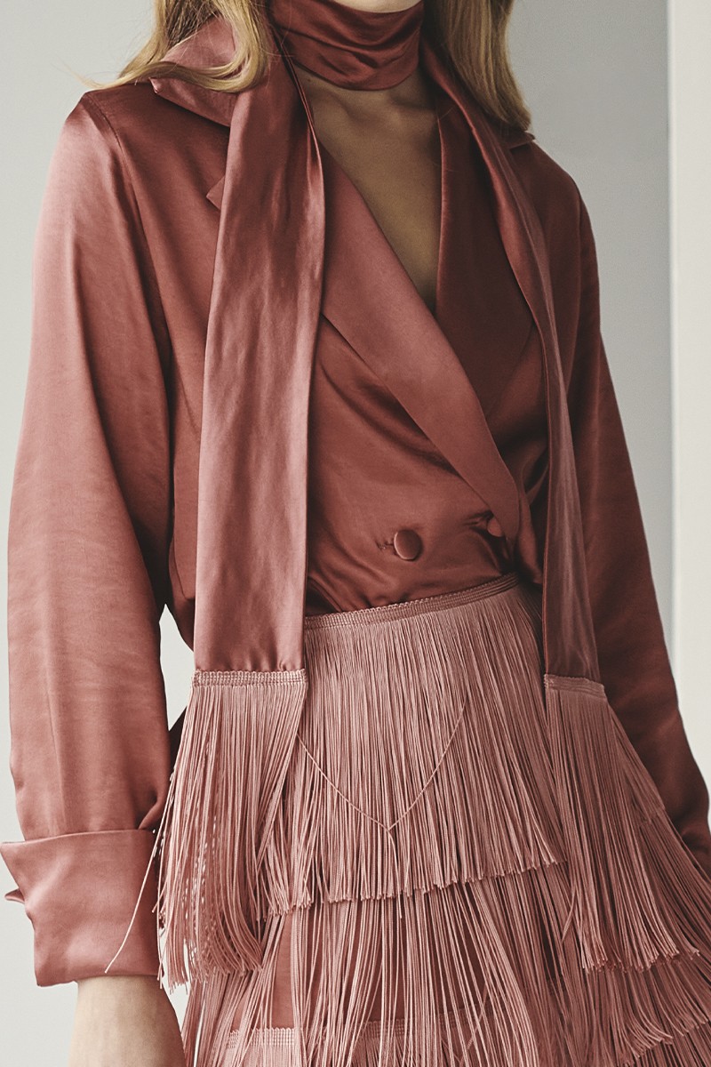 online shopping blusa esmoquin saten cobre para invitadas a boda, bautizo, comunion, evento, navidad, nochevieja, fiesta.shoponline, apparentia compra online