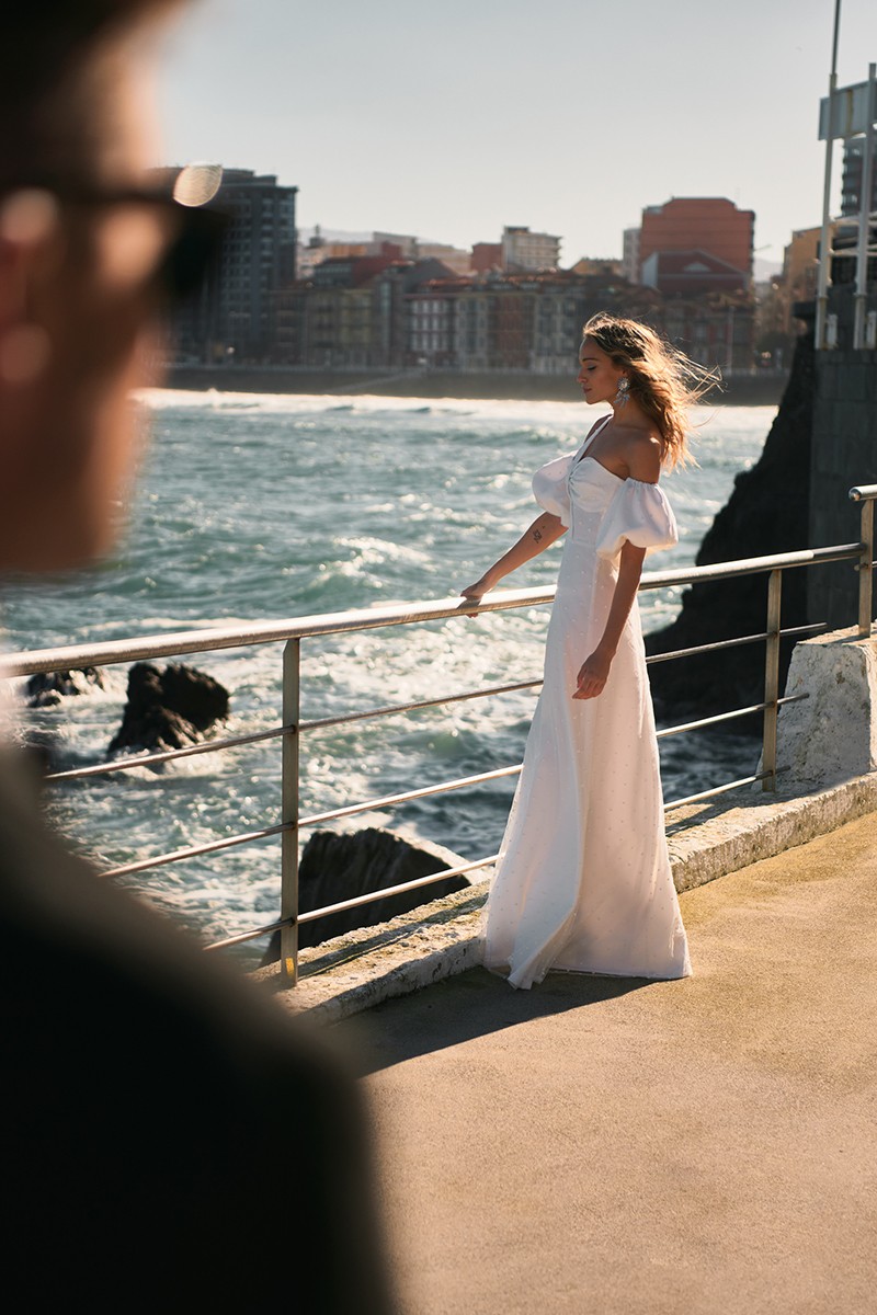 shop online vestido largo blanco para novia civil para novia civil, madre de bautizo o comunion de apparentia, novios, boda