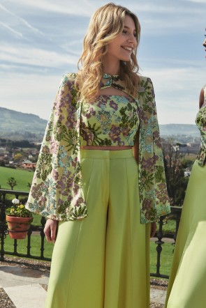 comprar Capa corta de gasa de lentejuelas lima para para invitadas para invitada a boda de verano, fiesta, graduación...